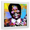 thumbnail image 1 of Stephen Chambers 26x26 White Modern Wood Framed Wall Art Titled - Bb King, 1 of 6