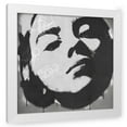 thumbnail image 1 of Stephen Chambers 26x26 White Modern Wood Framed Wall Art Titled - Billie Elish Stencil Graffiti, 1 of 6