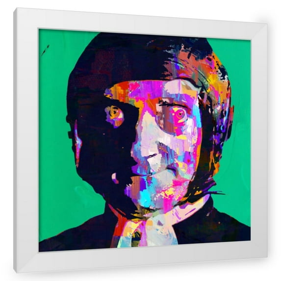 Stephen Chambers 26x26 White Modern Wood Framed Wall Art Titled - Marty Feldman