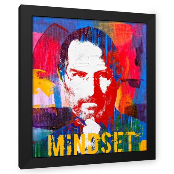 Stephen Chambers 26x30 Black Modern Wood Framed Wall Art Titled - Jobs Mindset 2