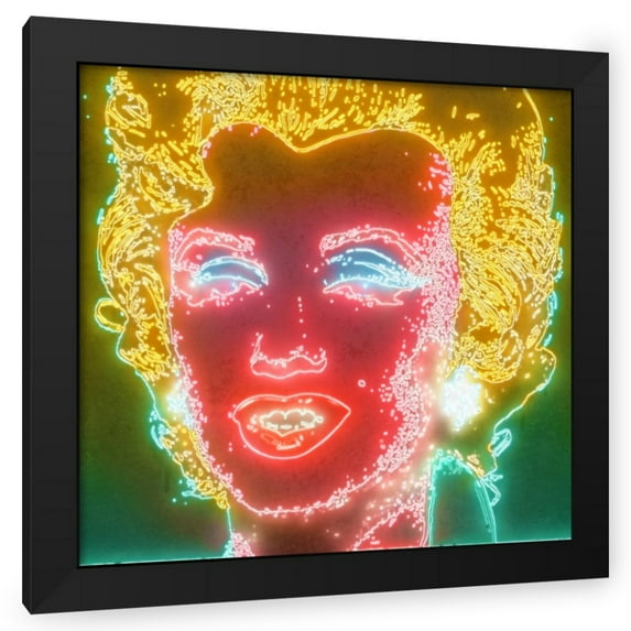 Stephen Chambers 27x26 Black Modern Wood Framed Wall Art Titled - Glowing Marilyn