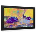 thumbnail image 1 of Stephen Chambers 32x23 Black Modern Wood Framed Wall Art Titled - Beach Horses 5, 1 of 6