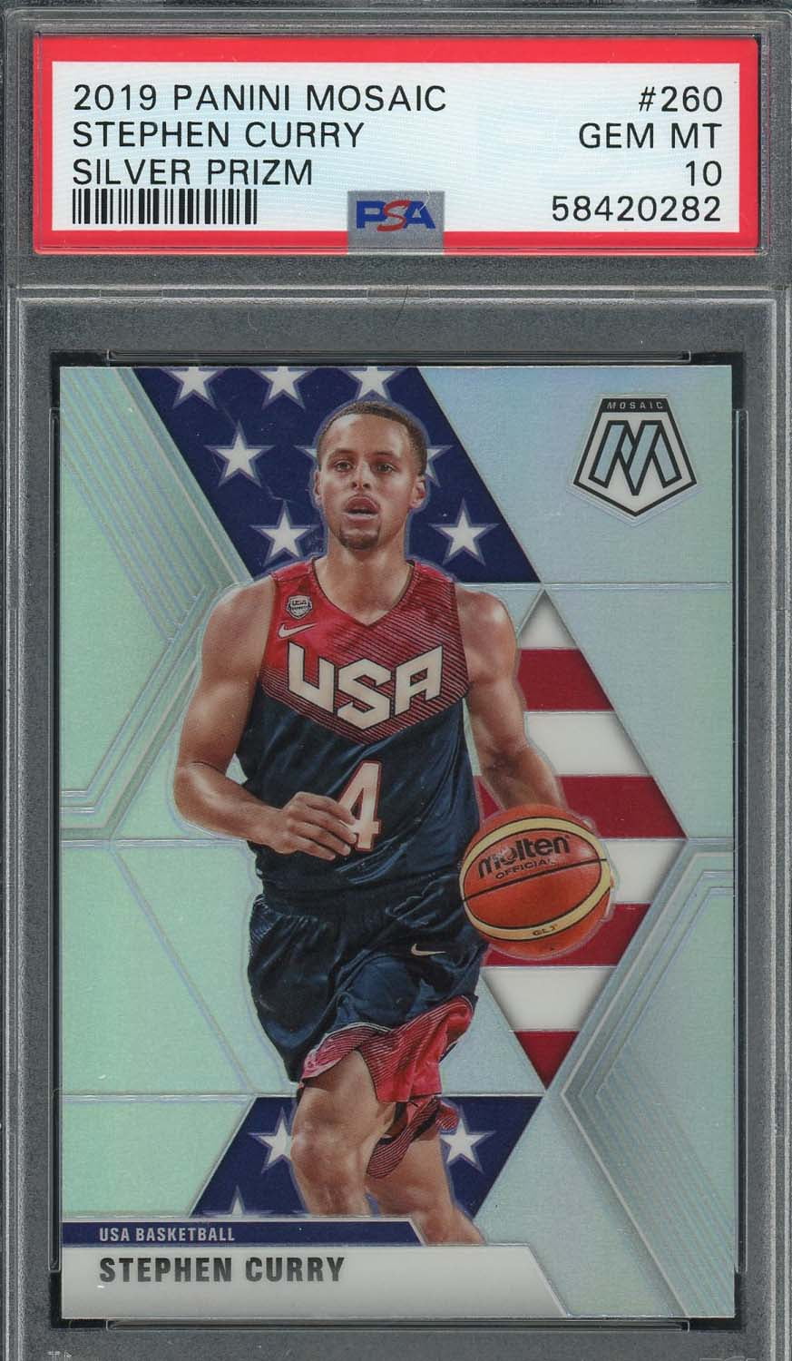 2020 Stephen Curry Silver Prizm PSA 10