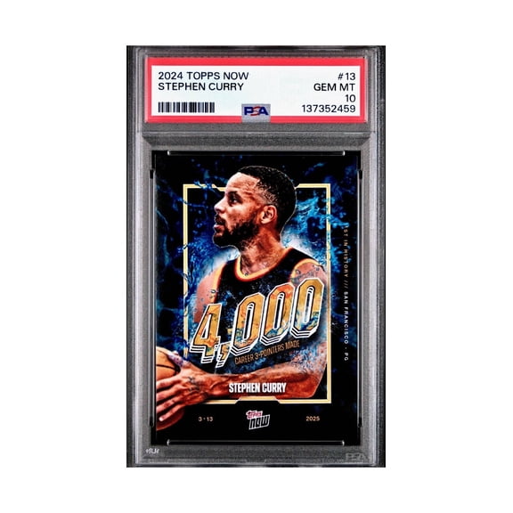 Stephen Curry 2024 Topps Now 4000 Career 3 Pointers #13 PSA 10 Gem Mint