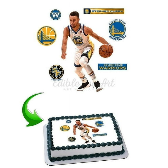 Stephen Curry Birthday Edible Image Cake Topper For Quarter Sheet Cake By TNCT