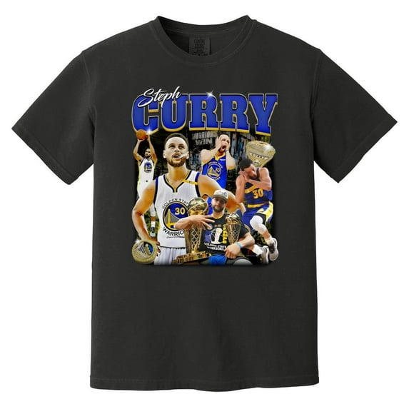 Stephen Curry Warriors 90s Vintage Basketball Fan Graphic Comfort Color T-Shirt