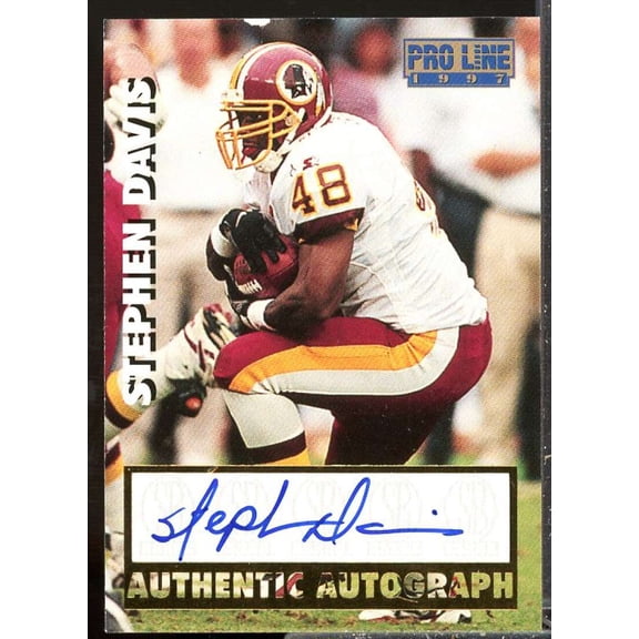 Stephen Davis Card 1997 Pro Line Autographs #12