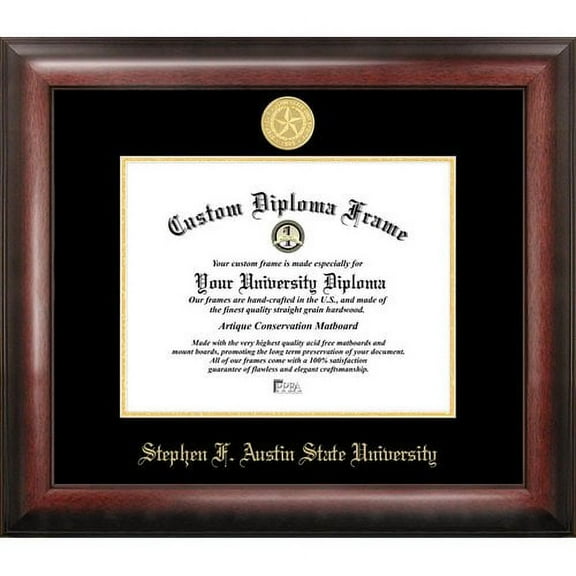Stephen F Austin 11" x 14" Gold Embossed Diploma Frame