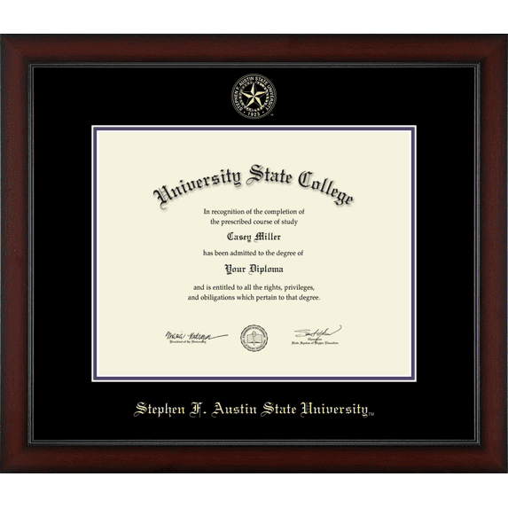 Stephen F. Austin State University Diploma Frame, Document Size 14" x 11"