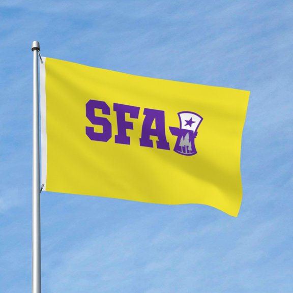 Stephen F. Austin State University Logo 3x5 Ft Flag Double Sided Indoor Outdoor Double Stitched Polyester Flag With 2 Grommets-Both Side Can Be Read