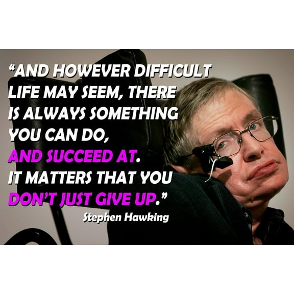 Stephen Hawking Poster Quotes Physics Posters Science Classroom Growth Mindset Math School Teacher Wall Art Inspiring Mindsets Artwork Quote Elementary Educational Teaching Learning Teachers