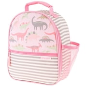 Stephen Joseph, All Over Print Lunchbox, Reusable Kids Lunch Bag, Insulated, Pink Dino