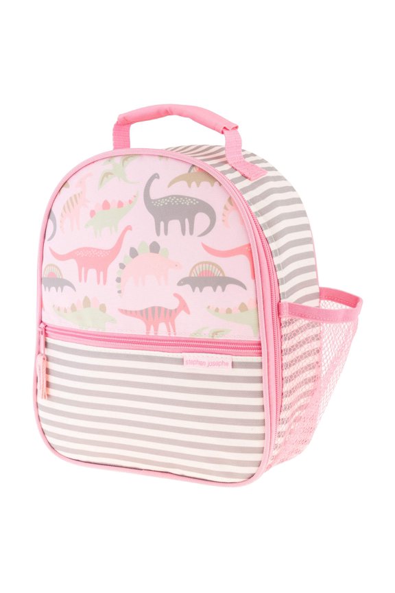 , All Over Print Lunchbox, Reusable Kids Lunch Bag, Insulated, Pink Dino