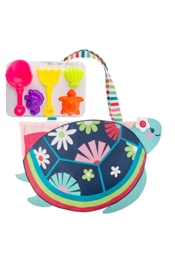 , Beach Tote, Toddler and Baby Beach Toys, Travel Friendly Beach Set, Turtle