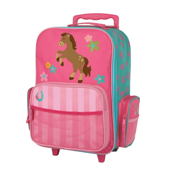 Stephen Joseph, Classic Rolling Luggage Suitcase Carry on Travel Bag for Kids- 14.5 inches, Horse