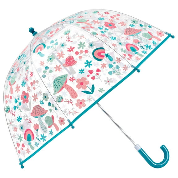 Stephen Joseph, Clear Color Changing Umbrella for Toddlers, Kids Weather Protection, Mushroom