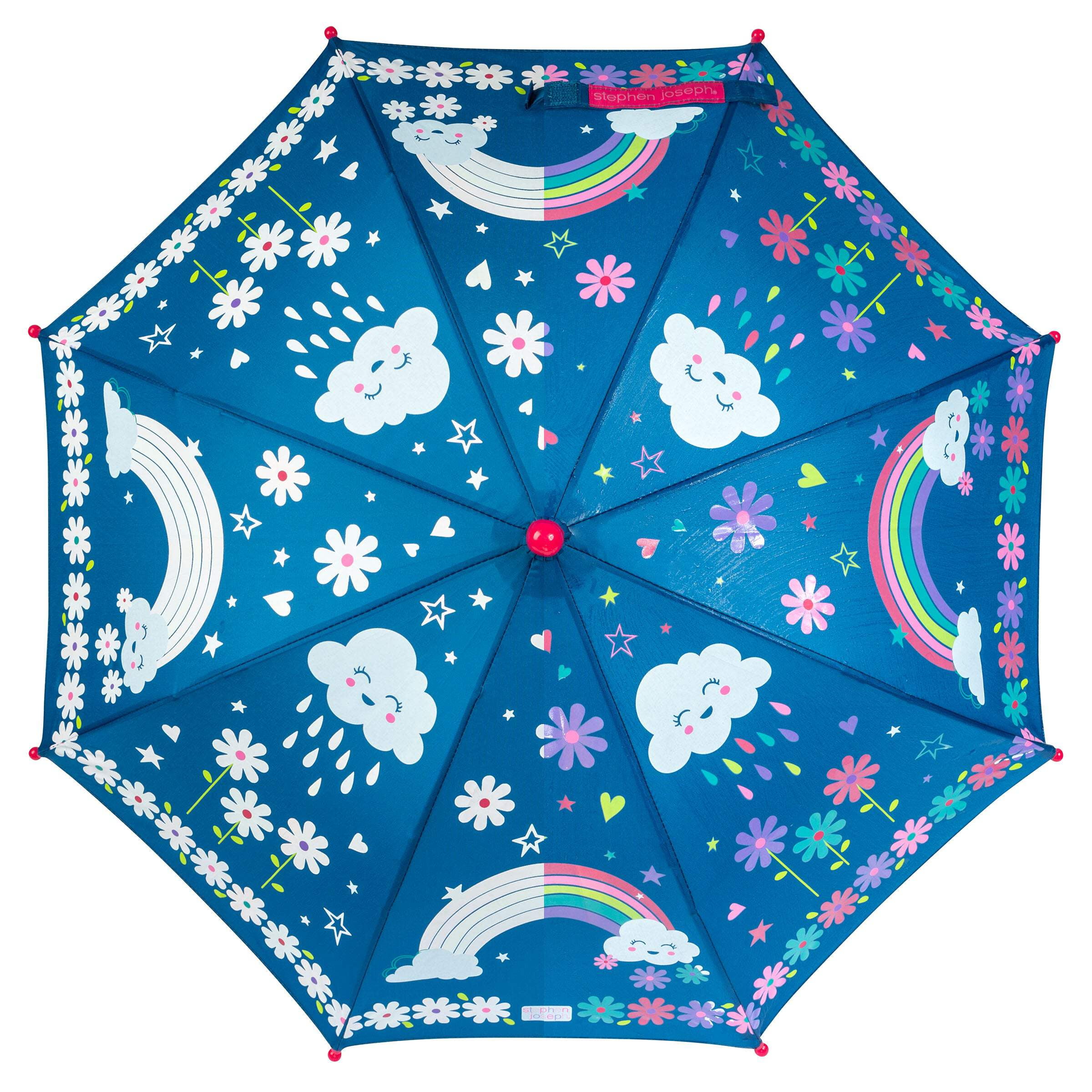 Stephen Joseph, Color Changing Umbrellas, Kids, Umbrella Color Changing when Wet, Rainbow