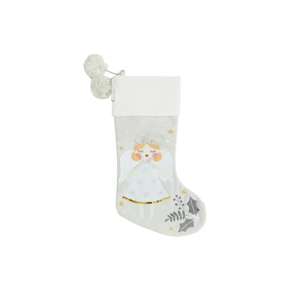 Stephen Joseph Embroidered Christmas Stocking Angel Blonde Hair One Size