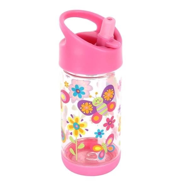 Stephen Joseph, Kids Flip Top Water Bottle, 10oz BPA Free, Unisex Water Bottle, Butterfly