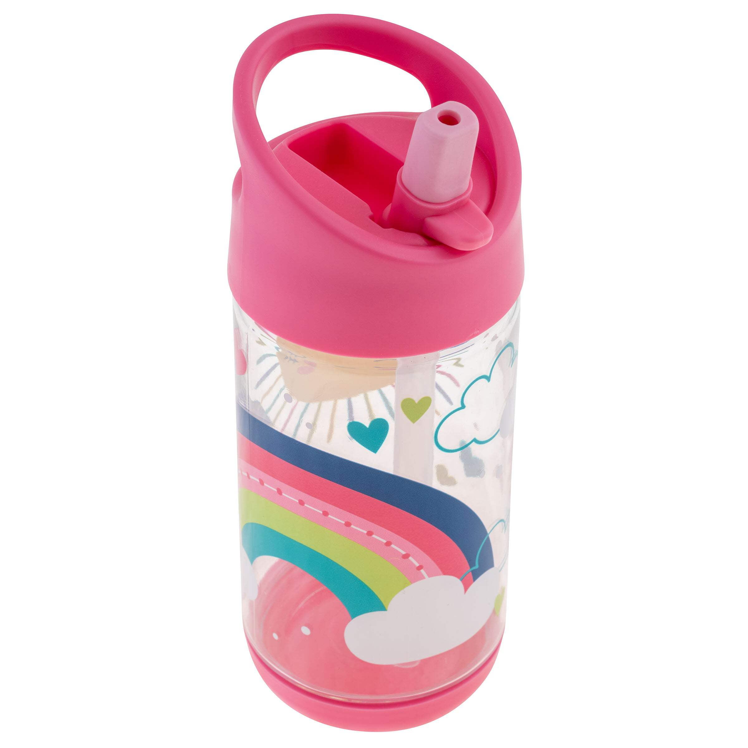 Stephen Joseph, Kids Flip Top Water Bottle, 10oz BPA Free, Unisex Water Bottle, Rainbow