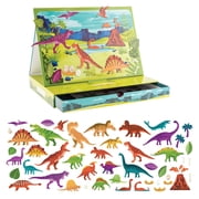 Stephen Joseph Magnetic Scene With Drawer, Magnetic Travel Playset, Screen-Free Fun, Dino