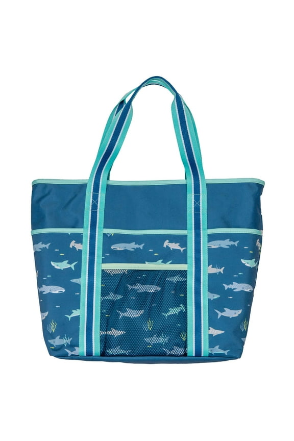, Printed Beach Tote, Unisex Beach Bag for kids, Fun and Functional, Shark