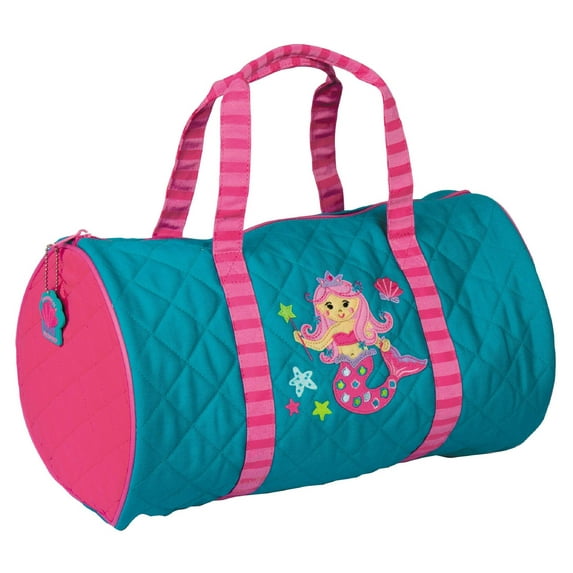 Stephen Joseph, Quilted Duffles, Overnight Bag, Sleepovers and travel bags for kids, Mermaid Teal