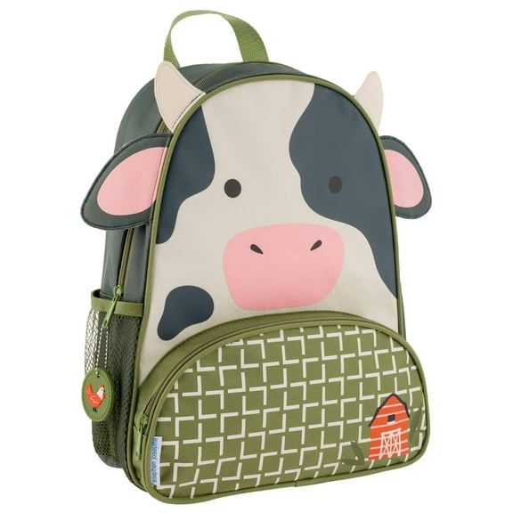 Stephen Joseph, Sidekick Backpack, Elementary School for Kids, Adjustable Straps, Cow