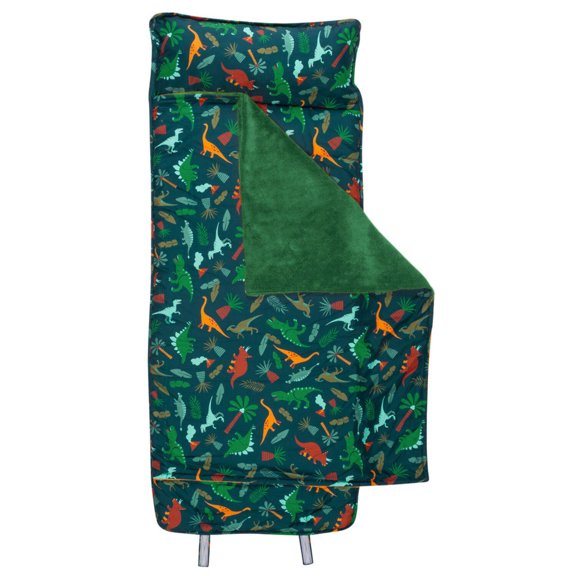 Stephen Joseph, Toddler Nap Mat, Removable Pillow, Kids Sleeping Bag, School, Green Dino
