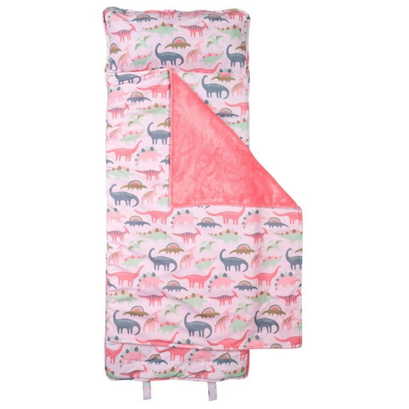 Stephen Joseph, Toddler Nap Mat, Removable Pillow, Kids Sleeping Bag, School, Pink Dino