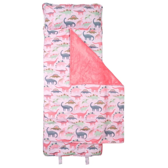 Stephen Joseph, Toddler Nap Mat, Removable Pillow, Kids Sleeping Bag, School, Pink Dino