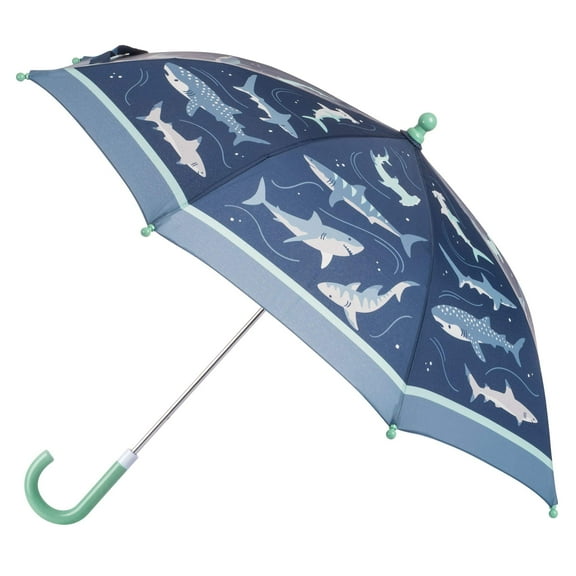Stephen Joseph, Umbrella, Pinch Free Closure, Umbrella for Kids, Navy Shark