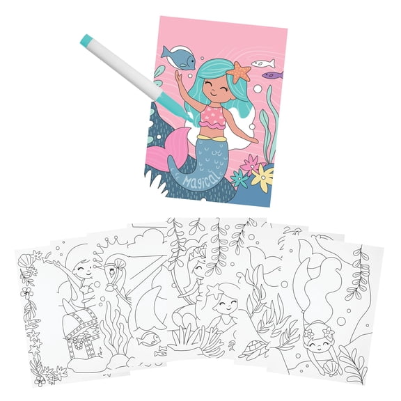 Stephen Joseph, Wonder Ink Toddler Art Set, Mess Free Coloring Pages, Toddler Travel Activity, Mermaid