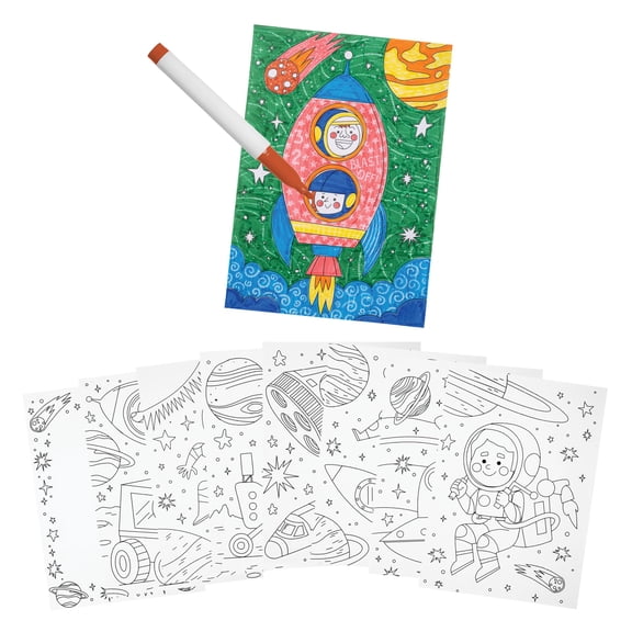 Stephen Joseph, Wonder Ink Toddler Art Set, Mess Free Coloring Pages, Toddler Travel Activity, Space