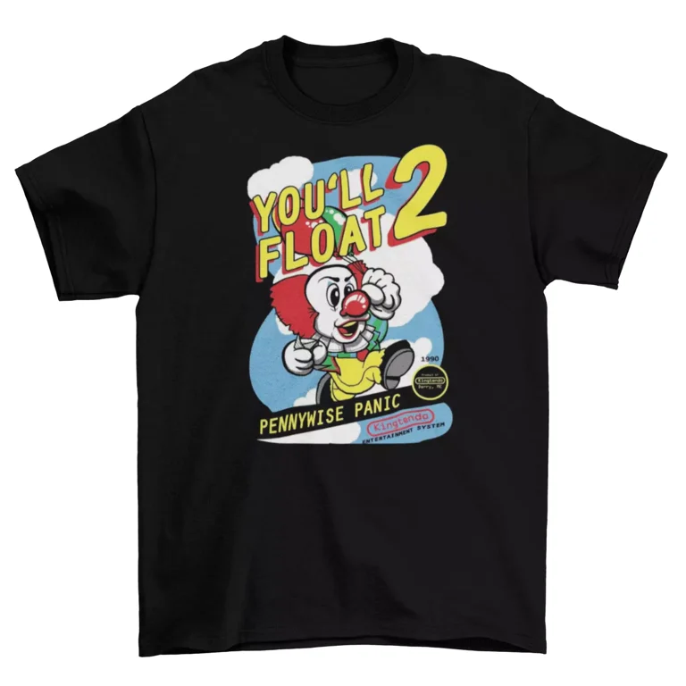 Stephen King IT NES Mens T-Shirt Funny Cotton Adult Tee Sizes