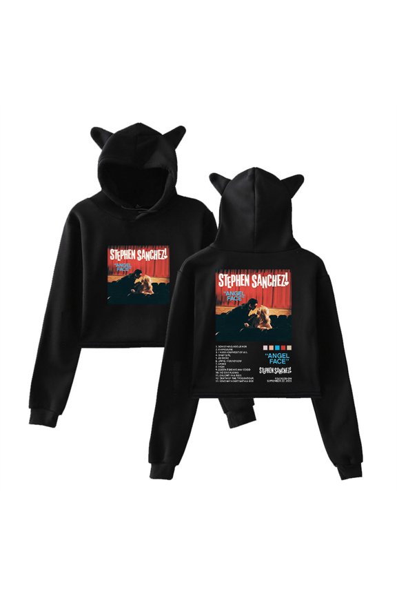 Stephen Sanchez Angel Face Cat Ear Hoodie Unique Top Fashion Bear Ear Sweatshirt