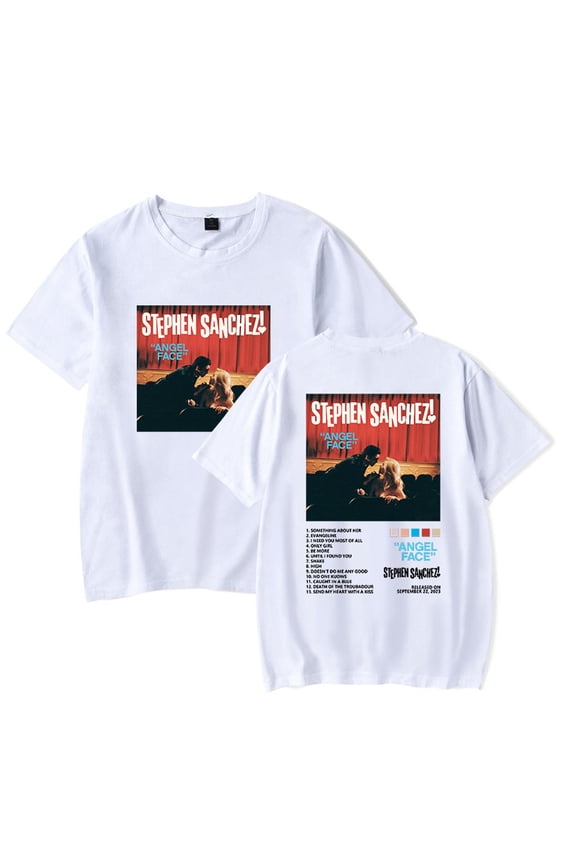 Stephen Sanchez Angel Face T-shirt Casual Short Sleeve Unisex Crewneck Fashion Tee