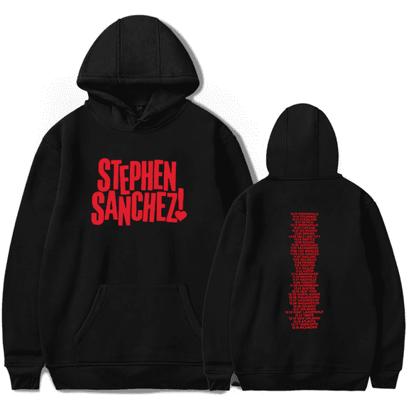 Stephen Sanchez Exclamation Heart Logo Merch Hoodie Long Sleeve Vintage Singer Hoodie Men Women Tracklist Pullover