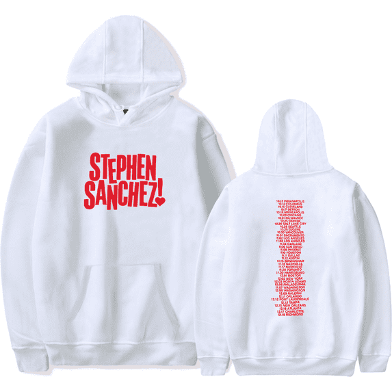 Stephen Sanchez Exclamation Heart Logo Merch Hoodie Long Sleeve Vintage Singer Hoodie Men Women Tracklist Pullover