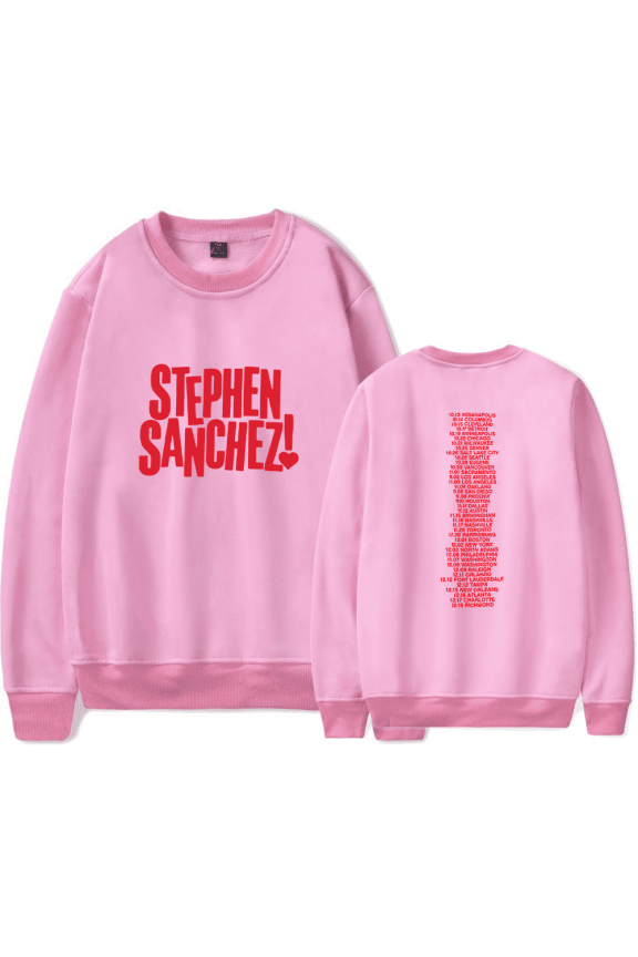 Stephen Sanchez Exclamation Heart Logo Merch Sweatshirt Long Sleeve Vintage Singer Hoodie Men Women Tracklist Crewneck