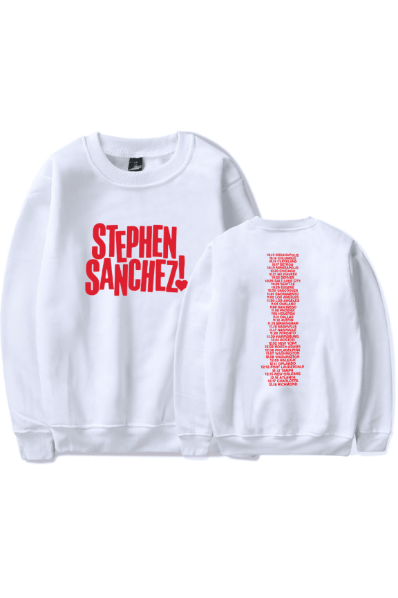 Stephen Sanchez Exclamation Heart Logo Merch Sweatshirt Long Sleeve Vintage Singer Hoodie Men Women Tracklist Crewneck