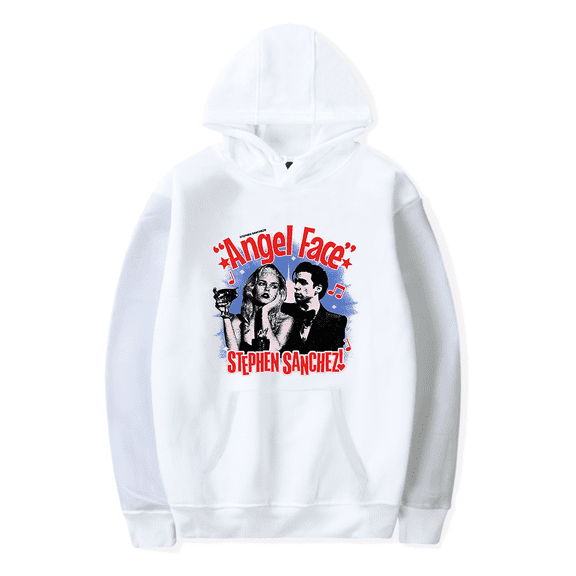 Stephen Sanchez Merch Hoodie Double Angel Face Hoodie Long Sleeve Vintage Men Women Sweatshirt Pullover Streetwear