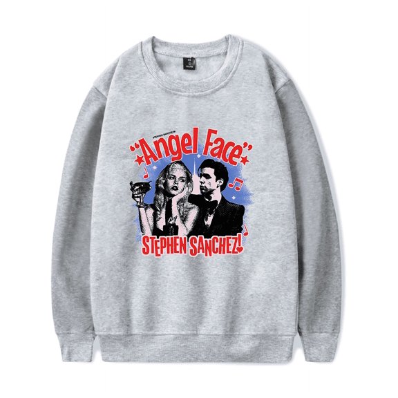 Stephen Sanchez Merch Sweatshirt Double Angel Face Hoodie Long Sleeve Vintage Men Women Hoodie Crewneck Streetwear