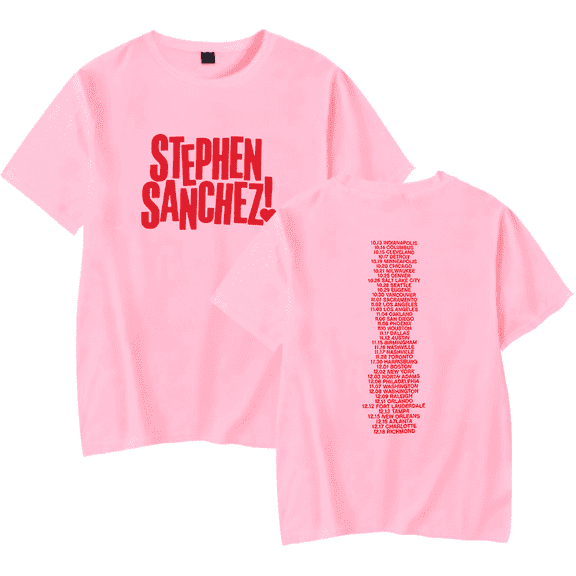 Stephen Sanchez Merch T Shirt Exclamation Heart Logo T-Shirt Short Sleeve Men Women Tracklist Top Tee