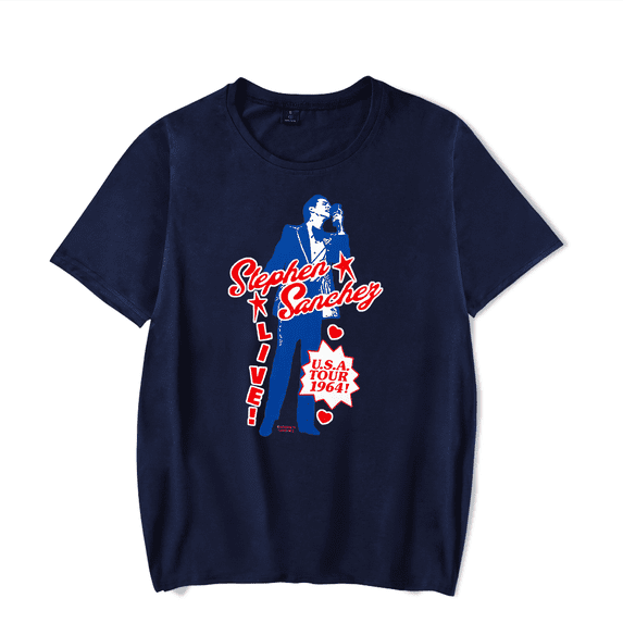Stephen Sanchez Merch T Shirt Live U.S.A. Tour 1964 T-Shirt Short Sleeve Men Women Tracklist Top Tee