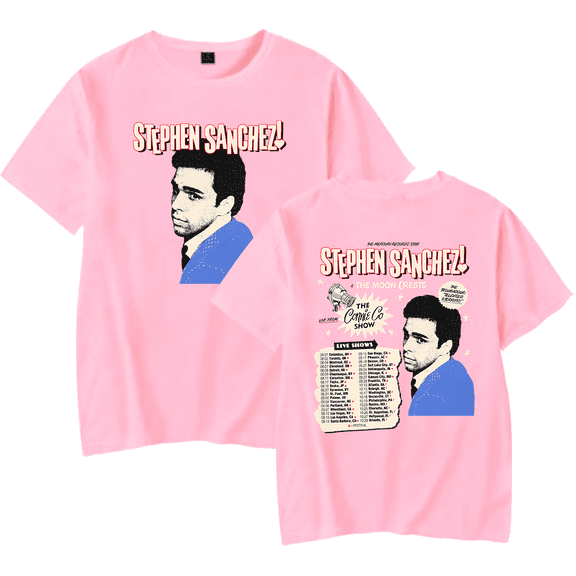 Stephen Sanchez T Shirt Live Tour 2024 Merch T-Shirt New Short Sleeve Summer Men Women Tracklist Top Tee Unisex