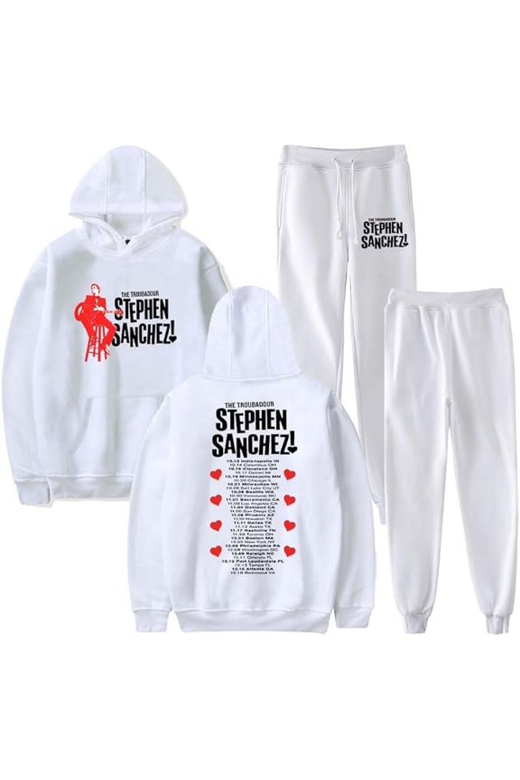 Stephen Sanchez Tour Hoodies Set Angel Face Album Merch For Men/Women Cosplay Sweatshirt Pants Two Piece Set
