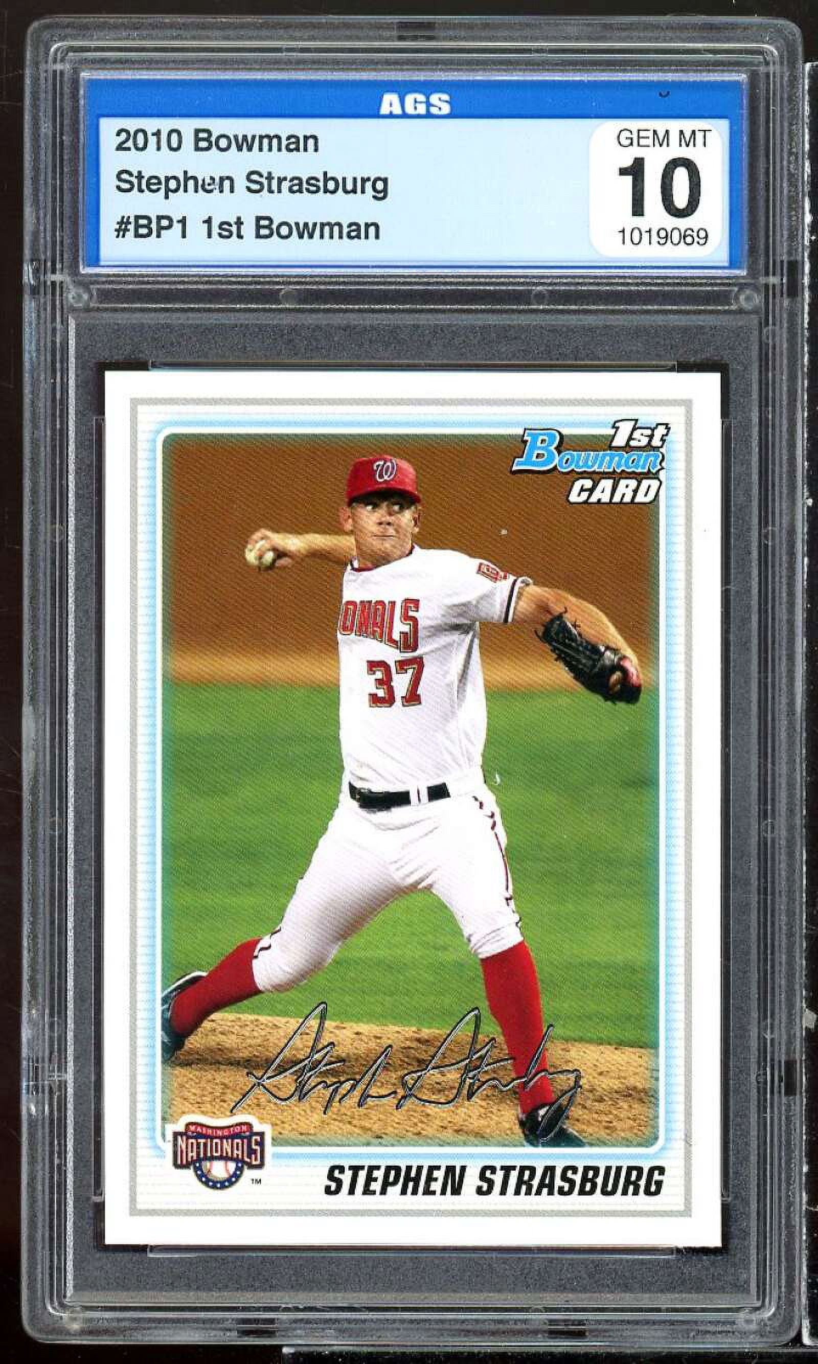 2010 Bowman AGS 10 GEM MT Stephen Strasburg Walmart Exclusive