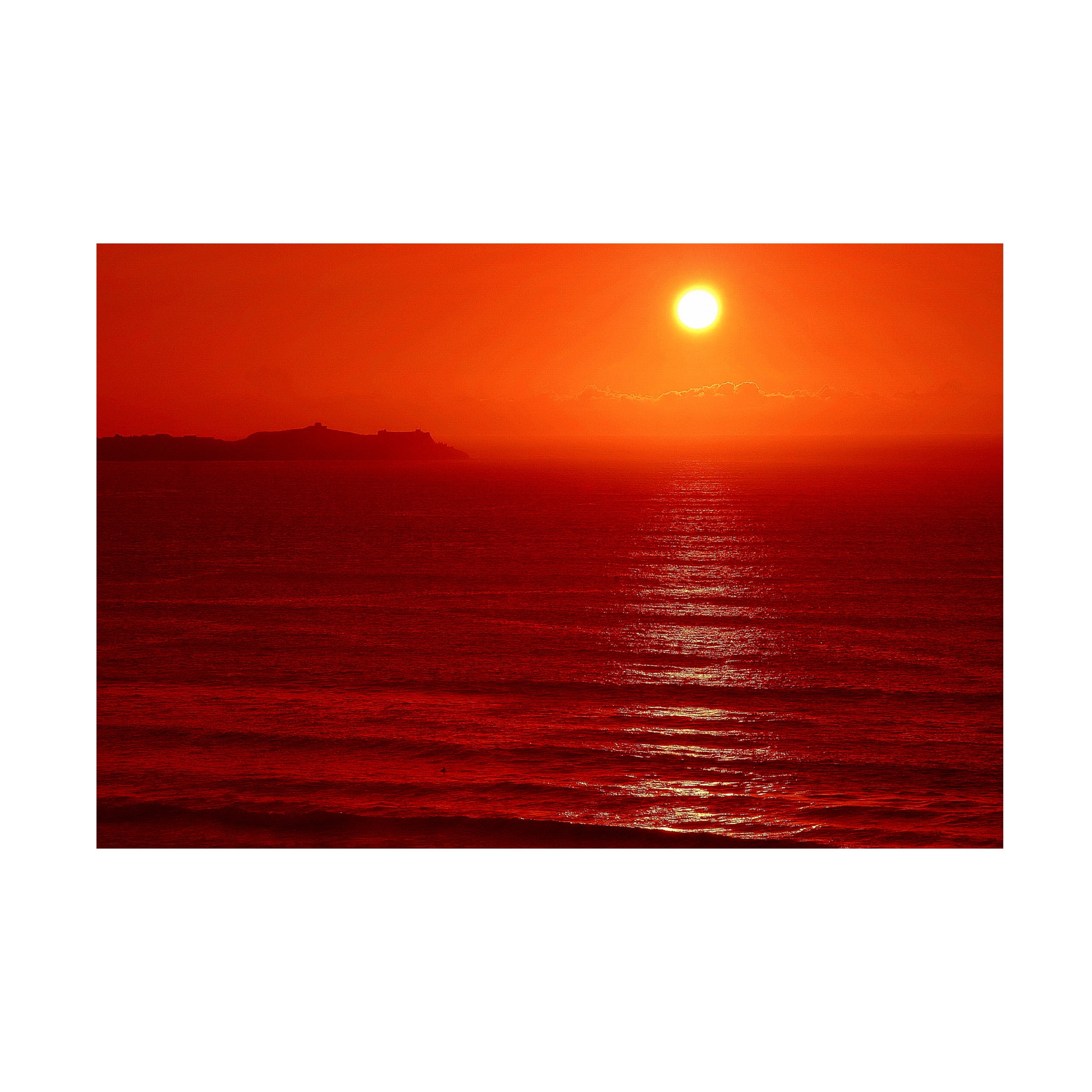 Stephen Walton 'Red Seascape' Canvas Art
