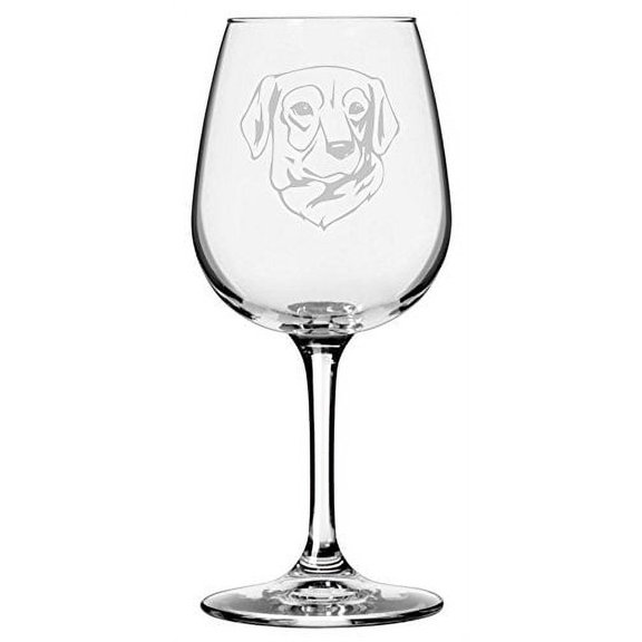 Stephens Cur Dog Themed Etched 12.75oz Libbey Wine Glass